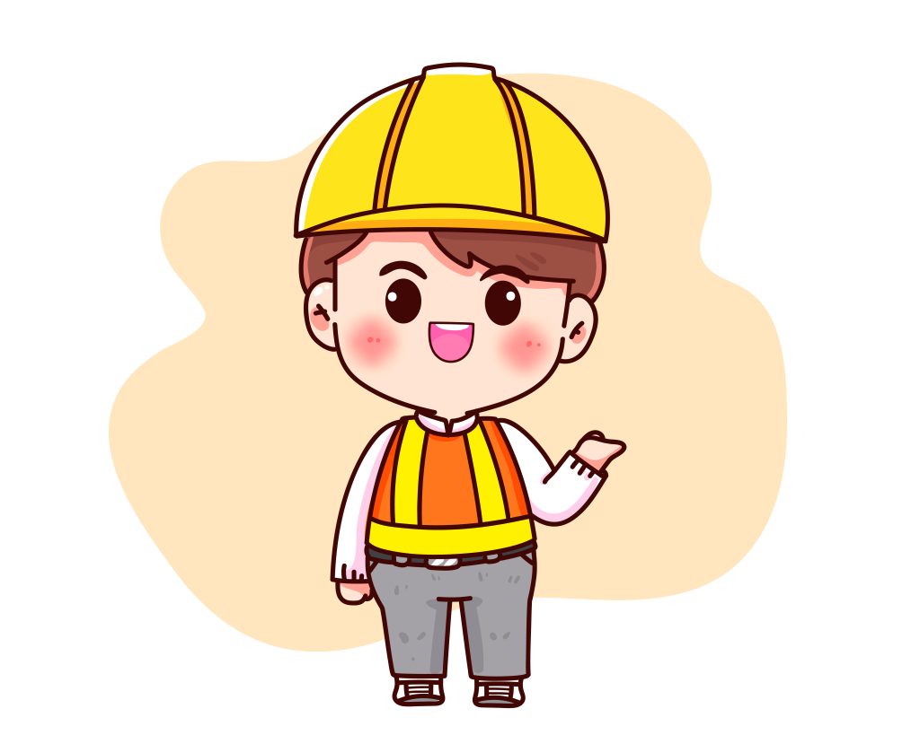 Engineer_construction_builder_work_concept_cartoon_hand_drawn_cartoon_art_illustration